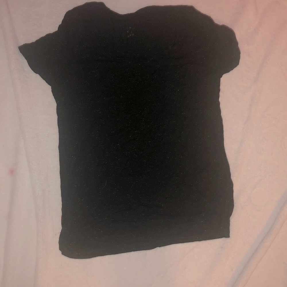 Soft cotton black with gold sparkle t-shirt